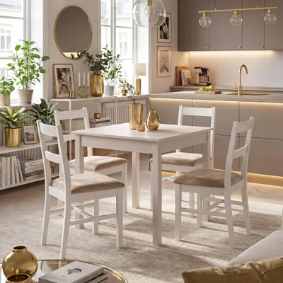 Produktbild von Nicht ausziehbarer Esstisch SLIM 80 cm Kaschmir