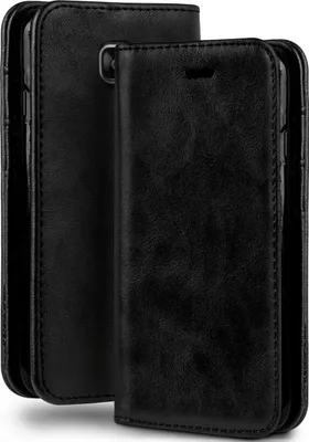 Produktbild von moex® Klapphülle kompatibel mit Samsung Galaxy A5 (2016) - Hülle mit Kartenfach, Onyx Schwarz