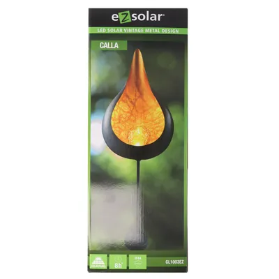 Produktbild von EZSolar Solar LED Gartenstecker Vintage CALLA (orange) GL1003EZ