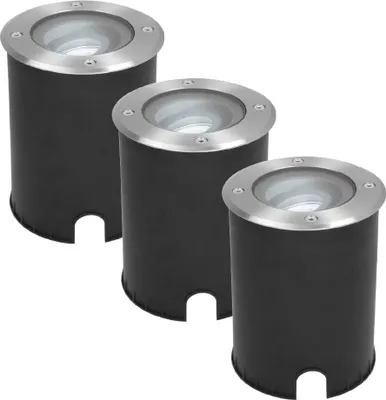 Image de HOFTRONIC - Spot LED au sol encastrable 3x4W 345lm 6500K IP67 dimmable inox