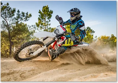 Produktbild von Tulup® Leinwandbild - 100x70 cm - Wandkunst - Drucke auf Leinwand - Leinwanddruck  - Sport - Mehrfarbig - Motocross