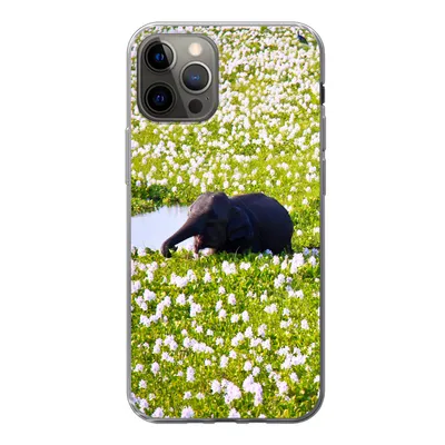 Produktbild von MuchoWow® Handyhülle Schutzhülle Hülle für iPhone 13 Pro Elefant - Wasser - Pflanzen - Grün - Natur - Tiere Silikon Softcase Handy Hülle - Handy-Tasche