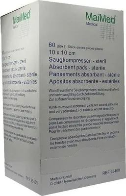 Zdjęcie produktu dla Kompresy ssące sterylne 10 x 10 cm