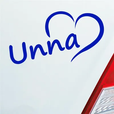 Produktbild von Auto Aufkleber Unna Herz Stadt City Liebe Love Heimat 15x8 cm Dunkelblau Sticker Heckscheibenaufkleber