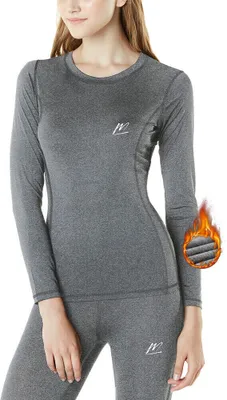 Produktbild von Damen Thermounterwäsche Damen Skiunterwäsche Thermo Leggings Thermo Unterwäsche Funktionsunterwäsche Sport Ultraleicht Grau XL