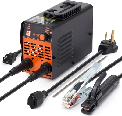 Immagine prodotto di VEVOR saldatore 220 V, saldatore TIG ad arco 100 A con ampio display a LED, saldatore portatile 2 in 1 con Hot Start Arc Force Anti-Stick VRD
