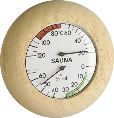 Produktbild von TFA 40.1028 Sauna-Thermometer Abachi Echtholz Hygrometer