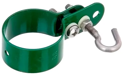 Produktbild von Alberts Schelle für Geflechtspannstäbe | verzinkt, grün kunststoffbeschichtet | Schellen-Ø 48 mm | 10er Set