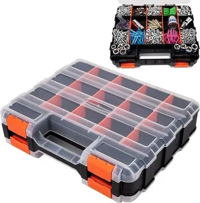 Produktbild von Famanu Organizer Werkzeugkiste - 34 herausnehmbare Fächer - 25 x 13 x 51 mm