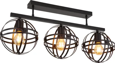 Produktbild von Globo Lighting Deckenleuchte Metall schwarz matt, 3x E27