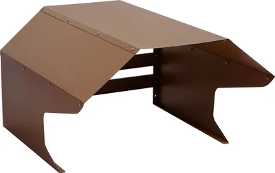 Produktbild von Garáž pre robotickú kosačku HWC-L43, strešný prístrešok pre kosačku, kov 40x59x69cm ~ hnedá