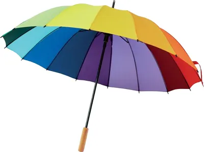 Immagine prodotto di MidOcean - Ombrello a bastone arcobaleno "Bowbrella" MO1359 (taglia unica) (colorato)