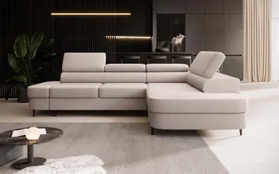Produktbild von Modernes Ecksofa Priam L-Form mit Schlaffunktion – Stil, Komfort und Vielseitigkeit für Ihr Zuhause