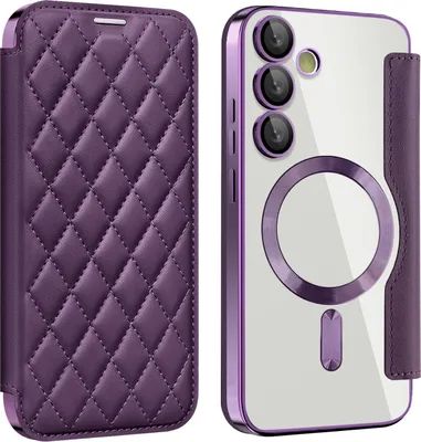 Immagine prodotto di Per Samsung Galaxy S24 FE 360 gradi Full Body Magsafe RFID Anti Data Theft Custodia in  Viola