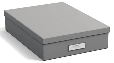 Image de BIGSO BOX - OSKAR - Boîte à documents A4 - Gris clair