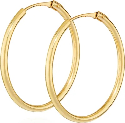 Produktbild von Paar Creolen 333 Gelb Gold 8 Karat 18mm Damen Goldohrringe Rund Ohrschmuck