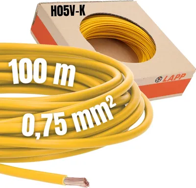 Immagine prodotto di 4510112 Kabel per cablaggi H05V-K 1 x 0.75 mm² Giallo 100 m - Kabel - 100 m (4510112)