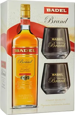 Produktbild von Badel Prima Brand 35% vol.  GEPA + 2 Gläser 700ml
