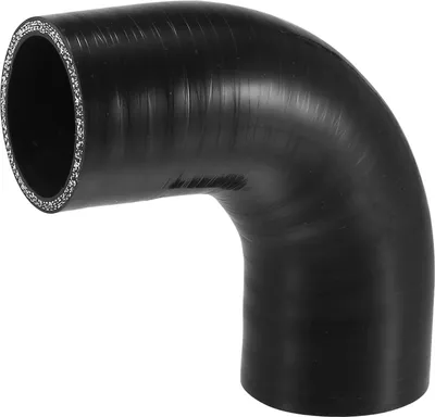 Produktbild von 1 Stück 51mm 2,01" ID 90mm 3,54" Länge 90 Grad Schwarzer Autosilikonschlauch Kühlmittelschlauch Universal
