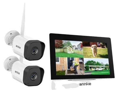 Obrázek produktu pro Bezdrátový kamerový systém NVR, rozlišení 3 MP, 7palcový monitor, připojení Wi-Fi, noční vidění 30 m, obousměrný zvuk
