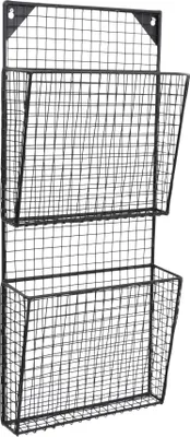 Produktbild von LOFT42 Maggy Zeitungsständer Large zwei Fächer - Metall - Schwarz - 70x30x10