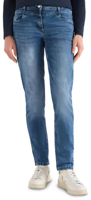 Productafbeelding van Cecil rechte jeans, mid-blue wassing, maat 27