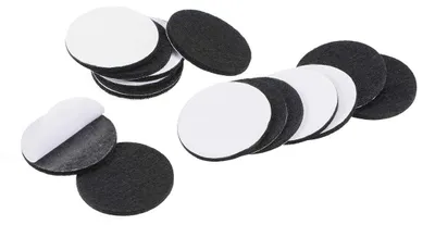 Filzgleiter 28 Stk., 40 mm, selbstklebend, rund, schwarz
