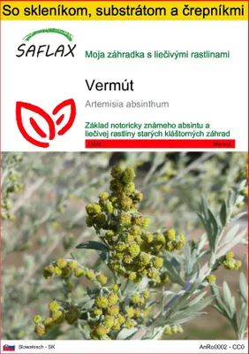Obrázok produktu pre SAFLAX Kultivačný set - vermút - Artemisia absinthum - 500 Semená - S mini skleníkom, pestovateľským substrátom a 2 črepníkmi