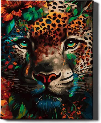 Obrázek produktu pro Ach, umění! - Malování podle čísel Jaguar - 40x50cm, s dřevěným rámem a štětci DIY