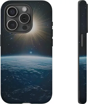 Produktbild von Sonnenerleuchtete Erde aus dem All – Hülle Kompatibel mit iPhone 15 Pro