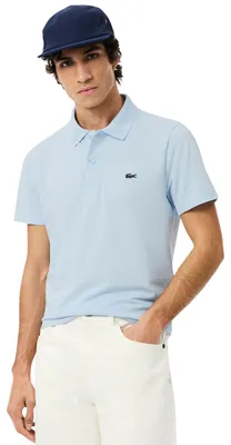 Produktbild von Lacoste Polo hellblau einfarbig Piqué 2-Knopf normale Passform