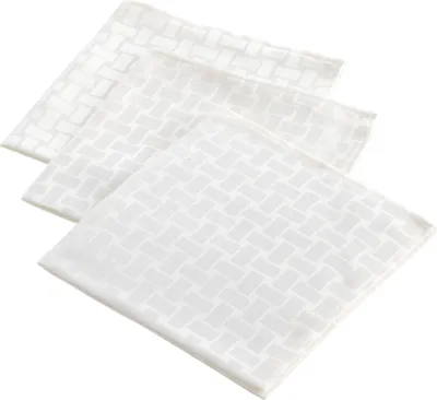 Image de Lot de 3 Serviettes de Table Jacquard Damassé Maillon