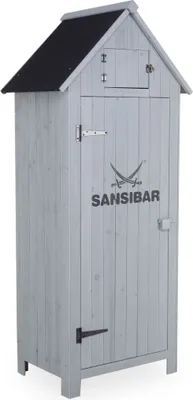 Zdjęcie produktu dla Szopa ogrodowa SANSIBAR ROSKILDE BHT 77 x 179 x 55 cm, kolor szary
