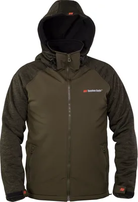 Produktbild von Tandem Baits Warme Softshell-Jacke für Herren, Männer Softshell Jacke, Kapuzenjacke Windjacke Wanderjacke, Camping Angeln Wandern Outdoor Sport, Wasserdicht Windschutz Atmungsaktiv Tactical Size M
