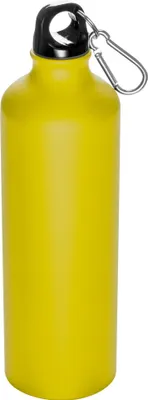 Produktbild von Aluminium Trinkflasche mit Karabinerhaken / Sportflasche / 800ml / Farbe gelb
