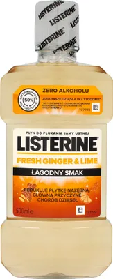 Zdjęcie produktu dla Listerine, Plyn do plukania jamy ustnej, Ginger & Lime, 500 ml