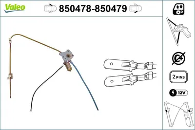 Produktbild von VALEO 850479 Elektrischer Fensterheber Vorne Rechts für IVECO DAILY IV Kasten/Kombi Daily IV Pritsche / Fahrgestell DAILY II Pritsche/Fahrgestell