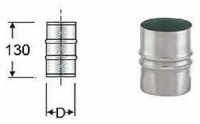 Produktbild von Edelstahl-Einwandmuffe, AISI 316, doppelwandig, Durchmesser 300 mm