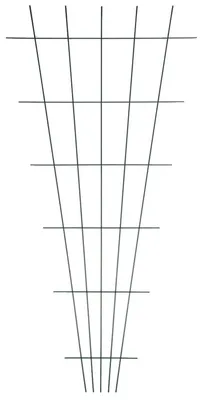 Image de Treillis pour fleurs 75x150cm en forme d'éventail Treillis pour rosiers Treillis pour plantes