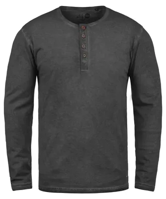 Produktbild von Solid SDTimur Herren Longsleeve Langarmshirt Shirt mit Grandad-Ausschnitt 100% Baumwolle Regular fit