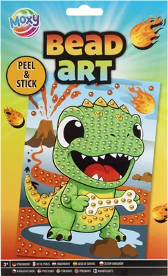 Produktbild von Kreativset Mosaikperlen A5 abziehen und aufkleben Dinosaurier