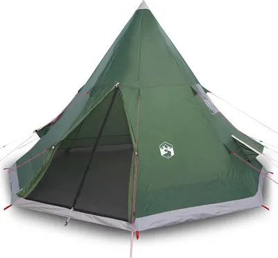 Produktbild von vidaXL Tipi-Campingzelt 4 Personen Grün Wasserdicht