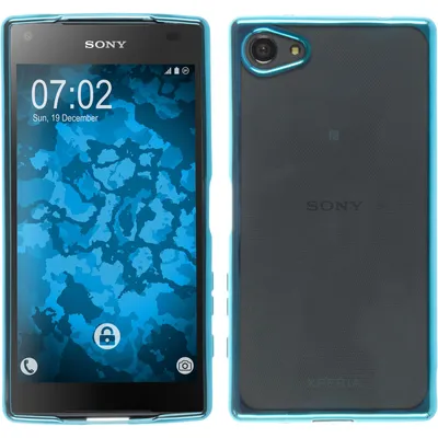 Produktbild von PhoneNatic Case kompatibel mit Sony Xperia Z5 Compact - blau Silikon Hülle Slim Fit + 2 Schutzfolien