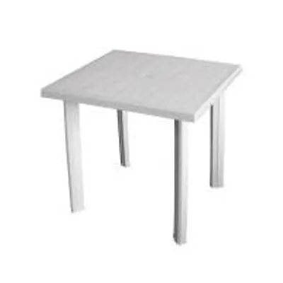 Image de Table d'extérieur carrée en résine Fiocco Progarden - Blanc