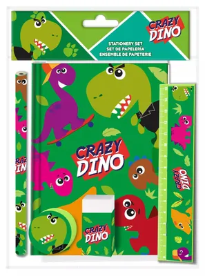 Produktbild von Crazy Dino Schreibset 5-teilig