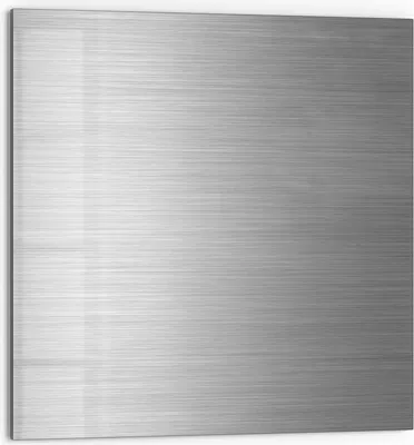 Produktbild von DEQORI Küchenrückwand Glas 60x60 cm 'Gebürstetes Aluminium' Spritzschutz Bad Rückwand