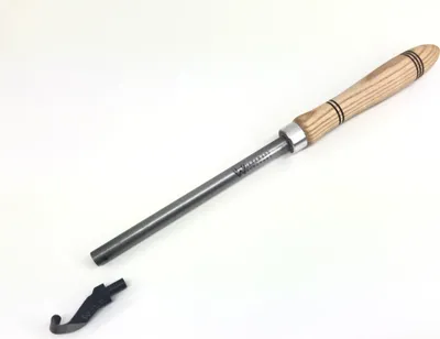 Produktbild von Universalhalter Ø 13mm kurz mit Heft + Wiedemanns gr. gekröpfter Ausdrehhaken Drechsler drechseln woodturning woodturner (SET016K)