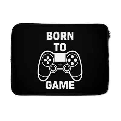 Produktbild von MuchoWow® Laptop Hülle 14 ZollGaming - Zitate - Controller - Zum Spielen geboren - Schwarz - Weiß Laptoptasche - Laptoptasche - Stoßsicher - Schutzhaube