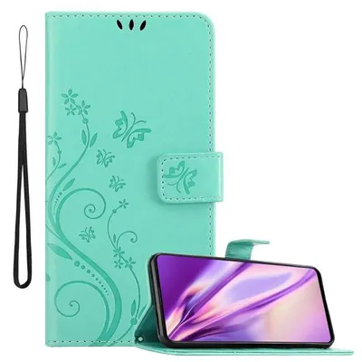Image de Cadorabo Housse pour Samsung Galaxy A71 4G Housse de protection turquoise Housse pour portable Etui Case Fleurs Flower