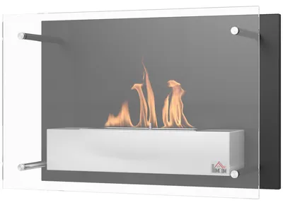 Produktbild von Einbau-Wandkamin mit Bioethanol, 0,9-Liter-Brenner, ca. 3 Stunden Brenndauer, 60 cm (L) x 22 cm (B) x 40 cm (H), schwarz